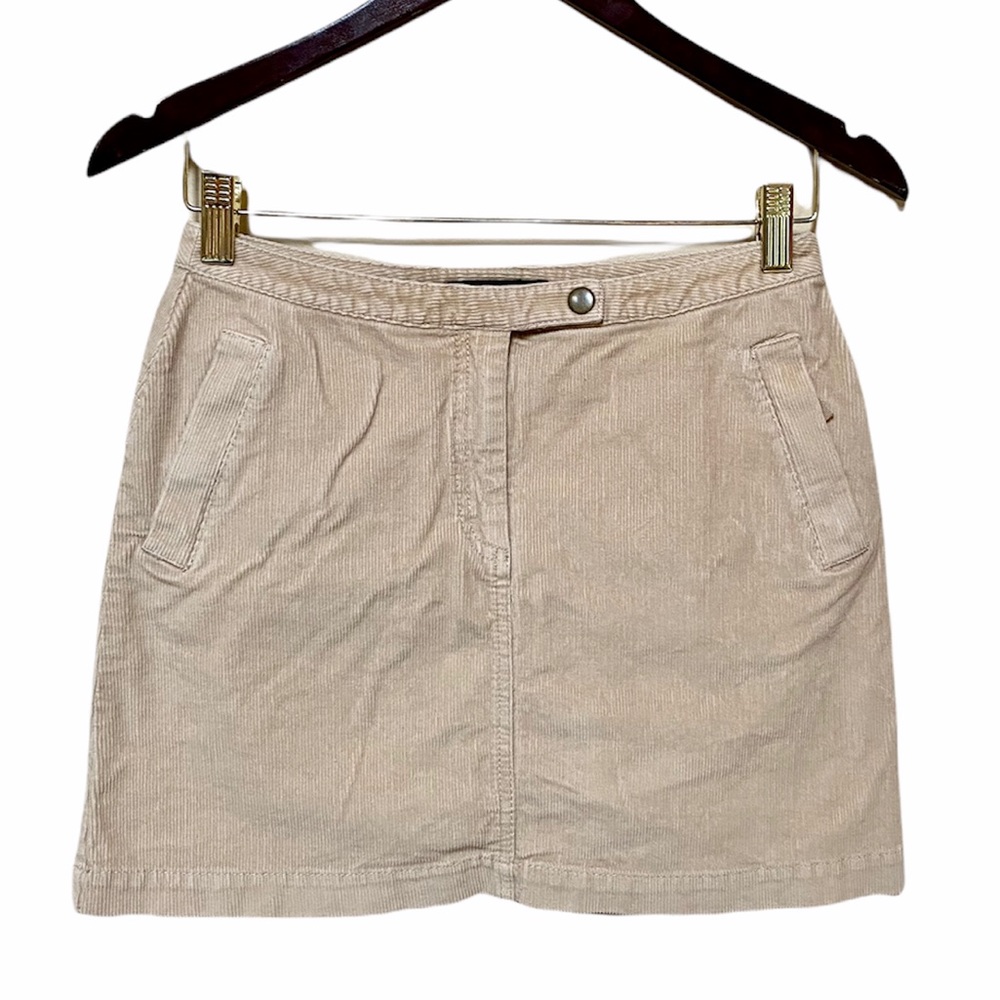 The Limited Cotton Corduroy Beige Mini Skirt Size 2